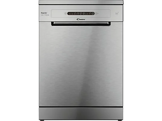 Lavastoviglie - Candy Rapido' CF 3C7L0X, 13 coperti, 5 programmi, 60 cm, Motore Inverter, Wi-Fi, Inox