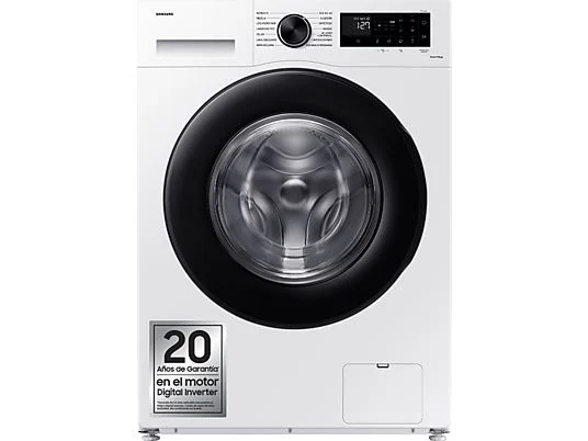 Lavatrice a carica frontale - Samsung WW80CGC04DAEEC, 8 kg, 1400 rpm, EcoBubble™, Funzione WiFi con SmartThings, Bianco