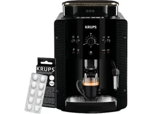 Macchina da caffè superautomatica - Krups Roma EA81K870, 1450 W, 15 bar, 1.7 L, 3 temperature, 2 tazze, Sistema Thermoblock, Kit di pulizia incluso, Nero