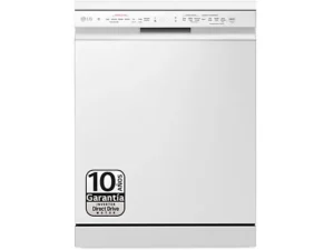 Lavastoviglie - LG DF243FWS, 14 coperti, 10 programmi, 60 cm, 3º cestello, TrueSteam™, QuadWash™, Bianco