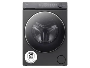 Lavatrice - Haier HWD90BP14367GTUS, 9 kg/5 kg, Inverter, 1400rpm, Flexy Time, Ciclo Allergy Care, Capi per neonati, Inox