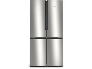 Frigorifero americano (side-by-side) - Siemens KF96NVPEA, No Frost, 183 cm, 605 l, Cassetto HyperFresh, SuperRefrigeración, Illuminazione LED, Inox